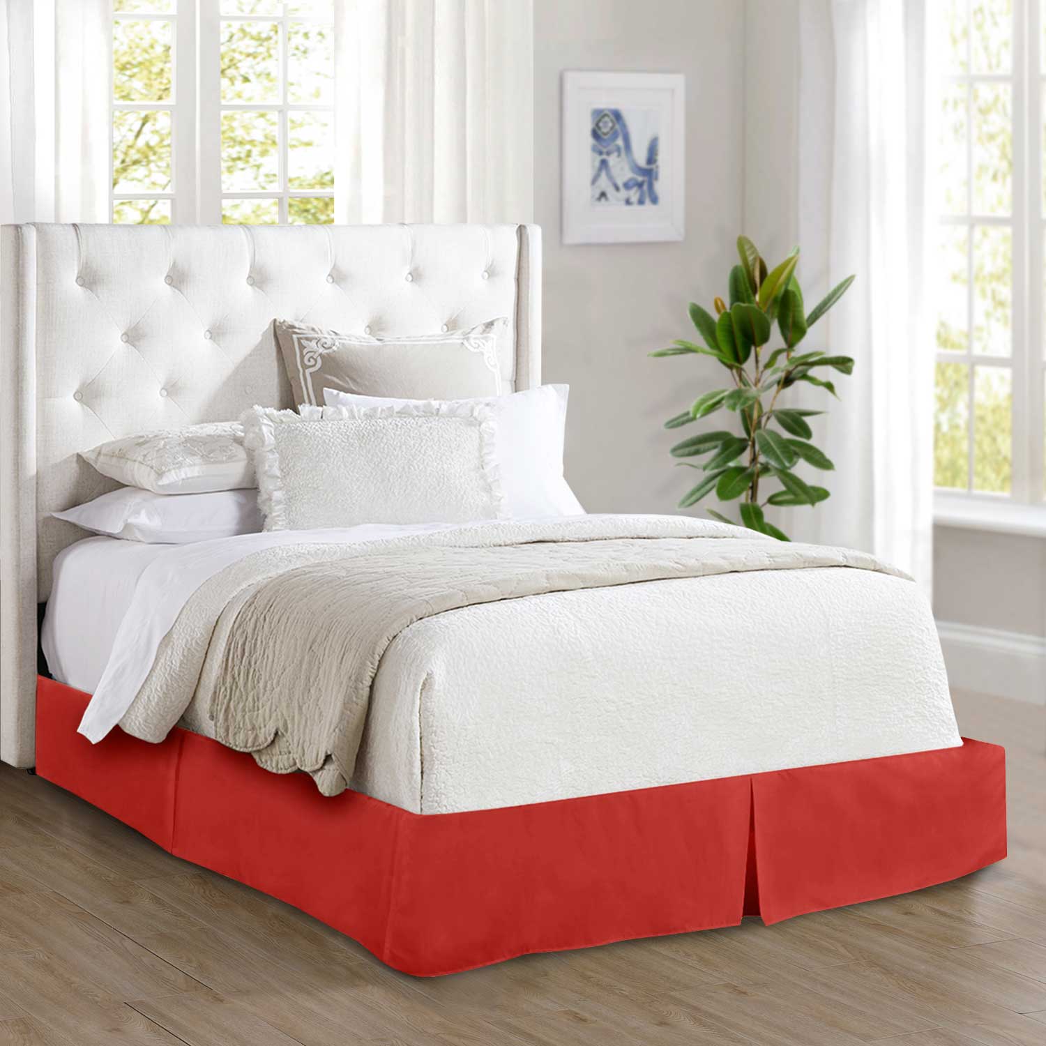 Mocassi 1-Piece Solid Bed Skirt, Quality Design and Expertly Tailored, Luxury 1500 Series Wrinkle & Fade Resistant - Image 14