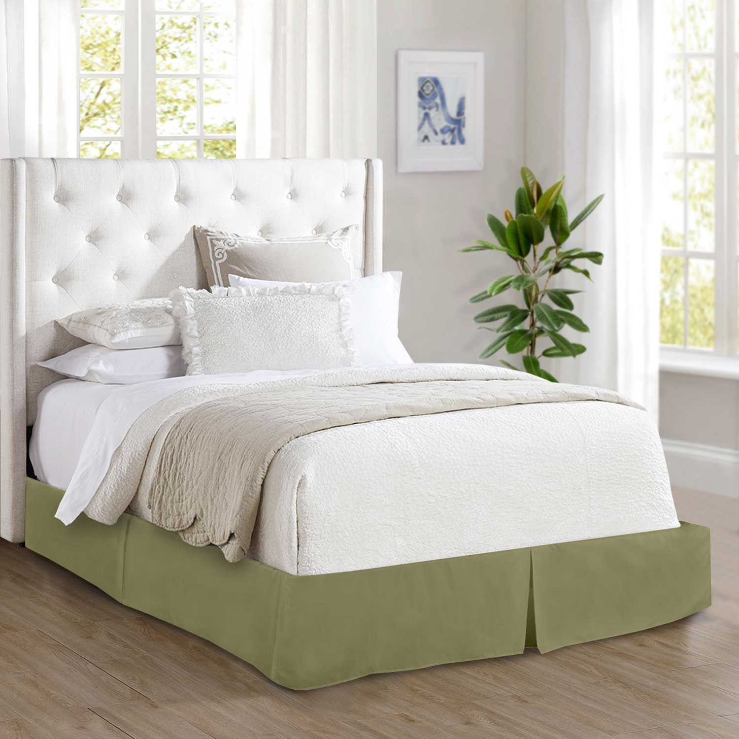 Mocassi 1-Piece Solid Bed Skirt, Quality Design and Expertly Tailored, Luxury 1500 Series Wrinkle & Fade Resistant - Image 15