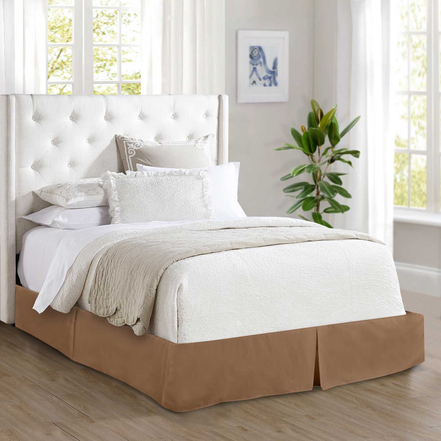 Mocassi 1-Piece Solid Bed Skirt, Quality Design and Expertly Tailored, Luxury 1500 Series Wrinkle & Fade Resistant - Image 16
