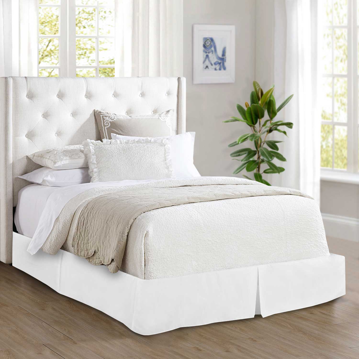 Mocassi 1-Piece Solid Bed Skirt, Quality Design and Expertly Tailored, Luxury 1500 Series Wrinkle & Fade Resistant - Image 18