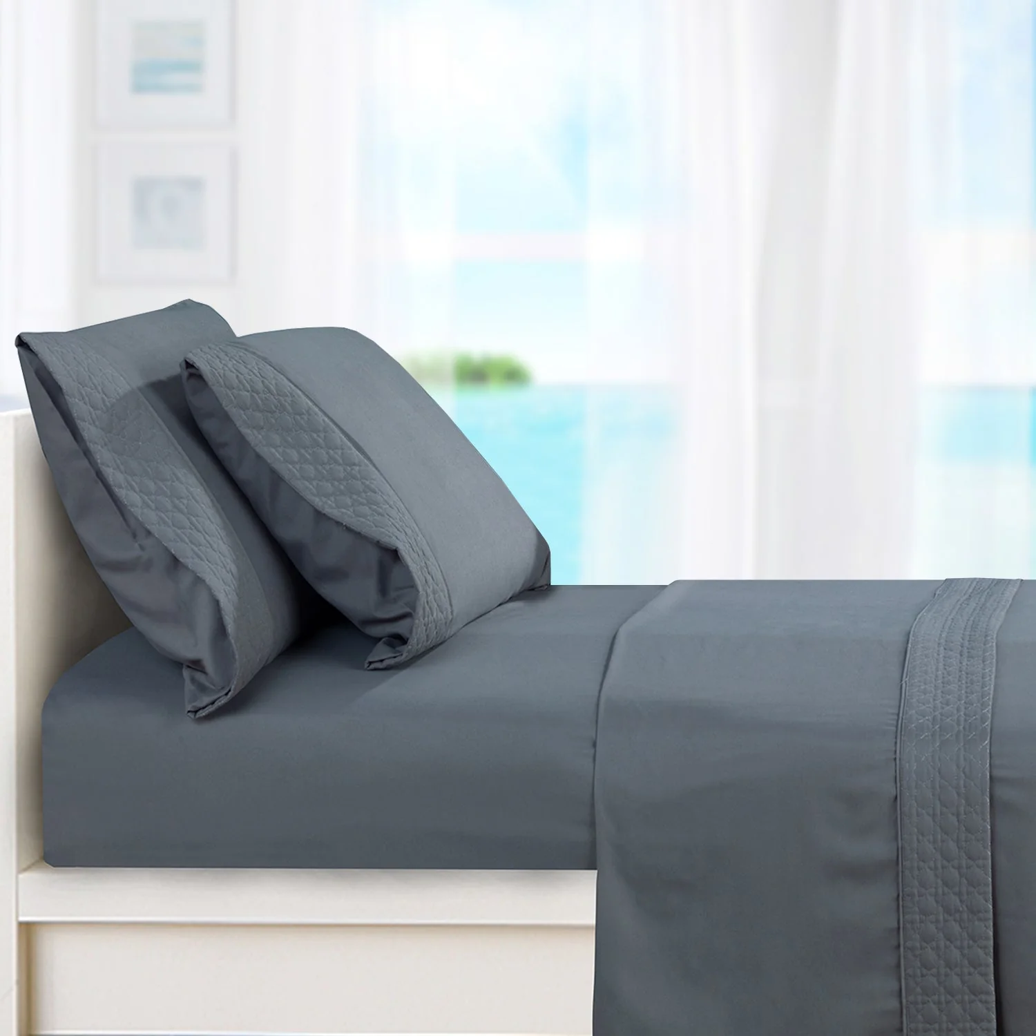 Mocassi Quilted 4-Piece Sheet Set, Premium Hotel Quality - Image 5