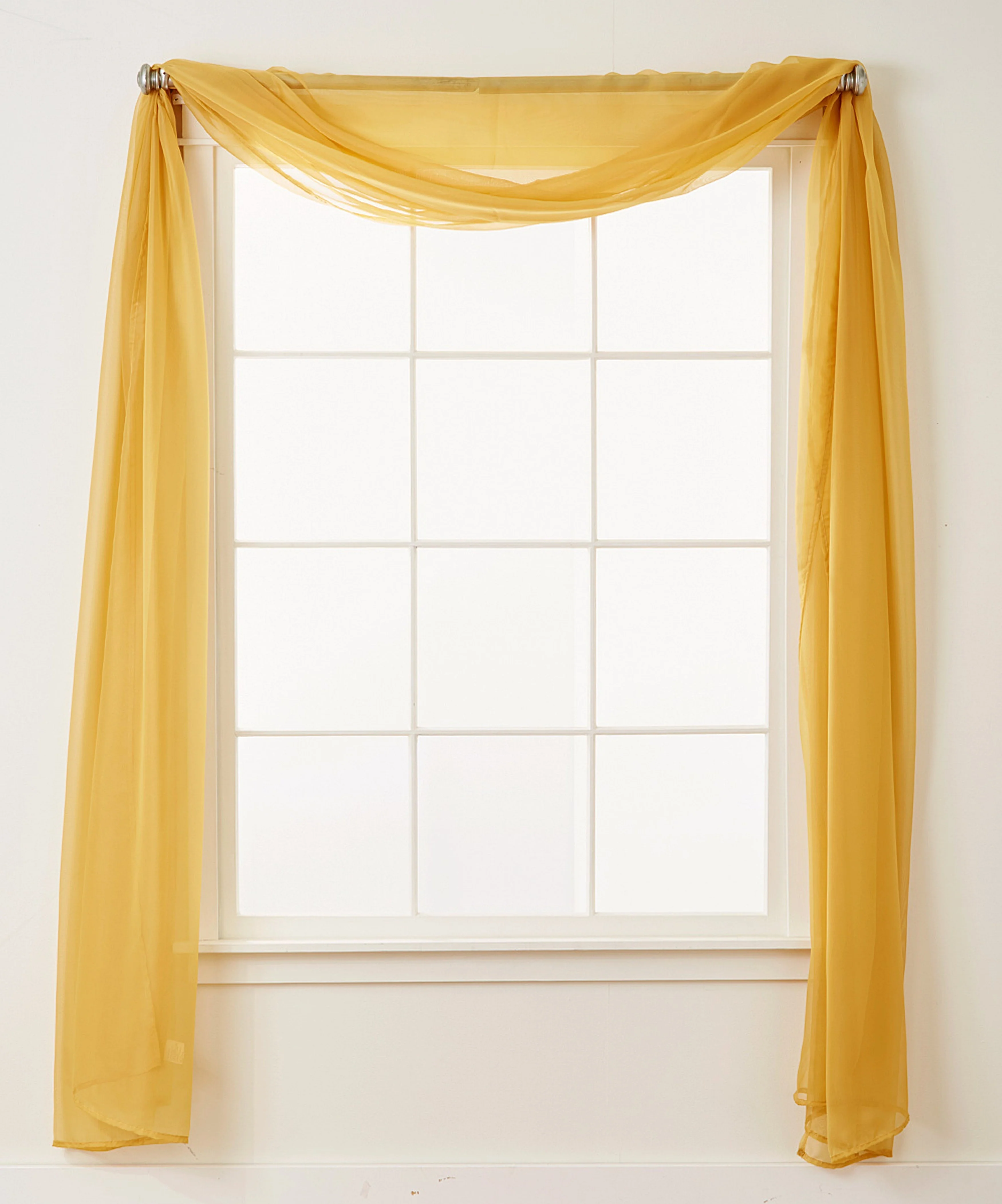 Mocassi Scarf Sheer Curtain Panel with 2 inch Rod Pocket (1 Piece) 55" width X 216" Length - Image 2