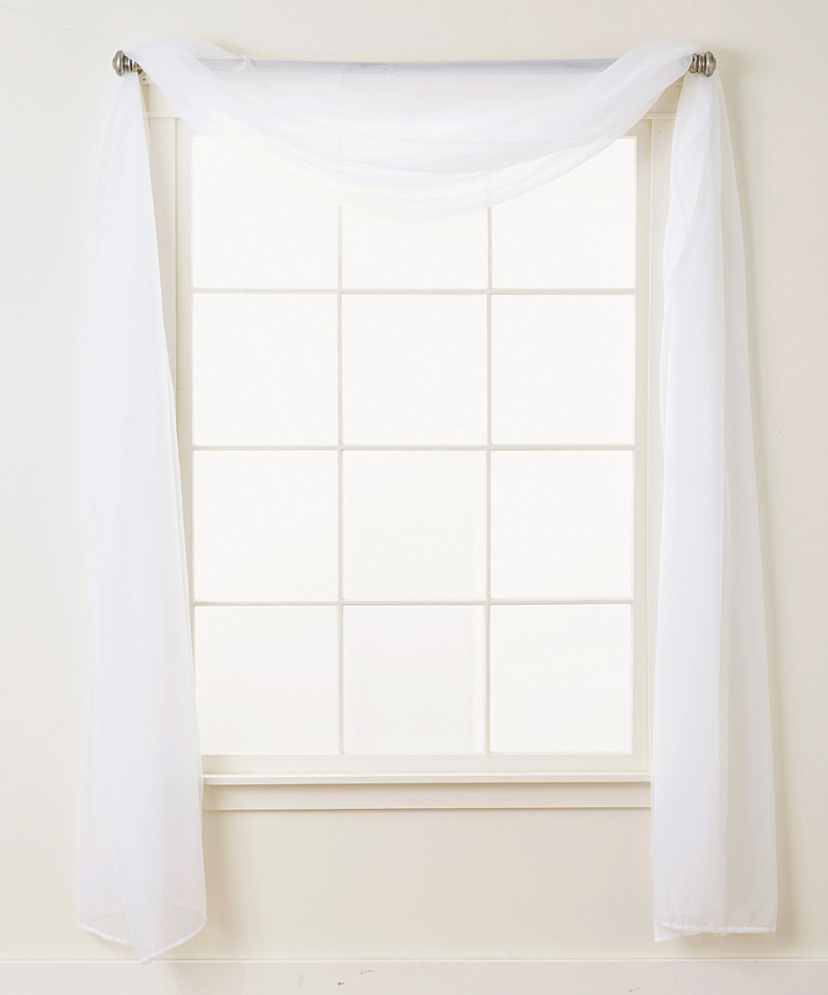Mocassi Scarf Sheer Curtain Panel with 2 inch Rod Pocket (1 Piece) 55" width X 216" Length - Image 3