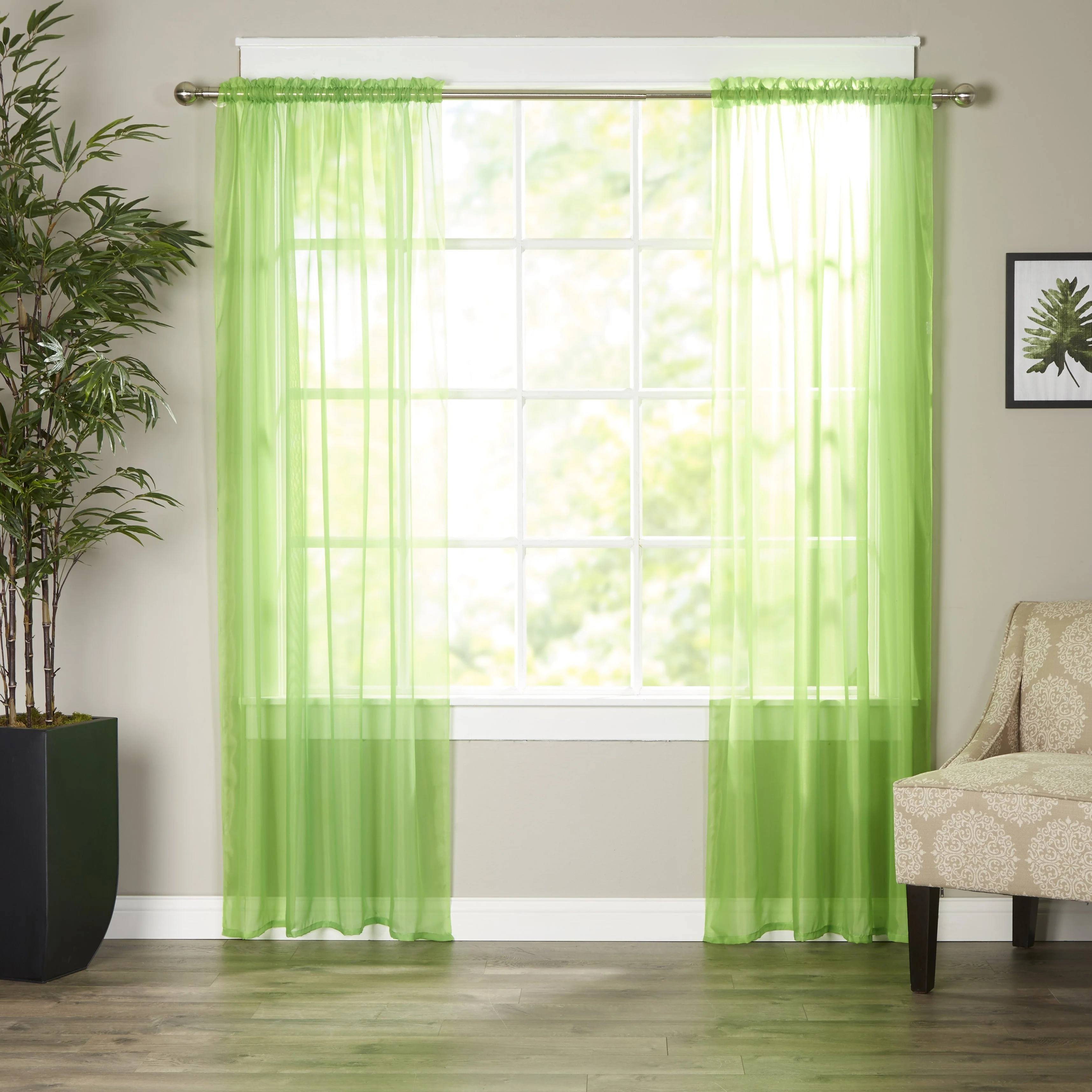 Mocassi Set of 2 Braxton Sheer Curtain Panels - 40" W x 84" L - Image 17
