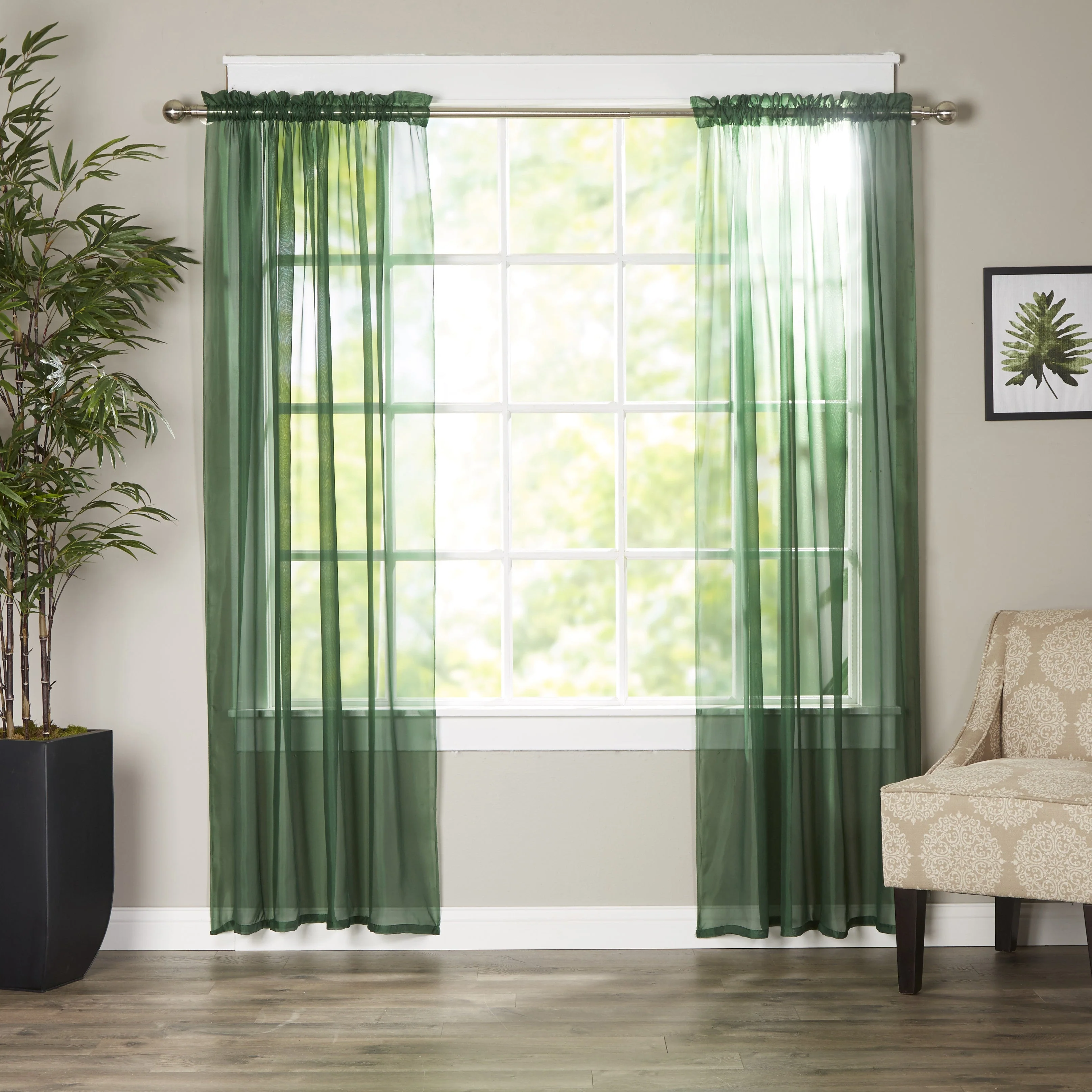 Mocassi Set of 2 Braxton Sheer Curtain Panels - 40" W x 84" L - Image 21