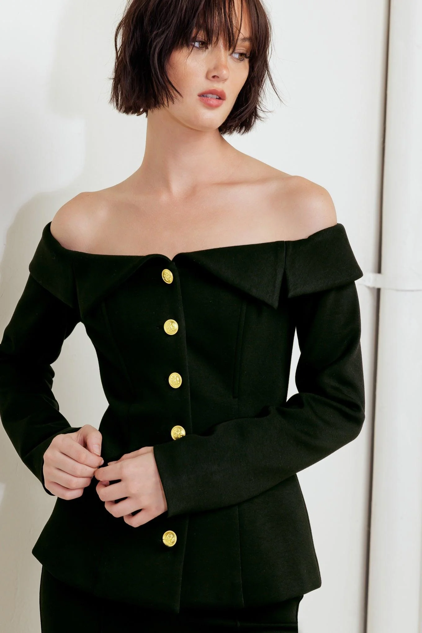Modern Flow Black Woven Top - Image 4