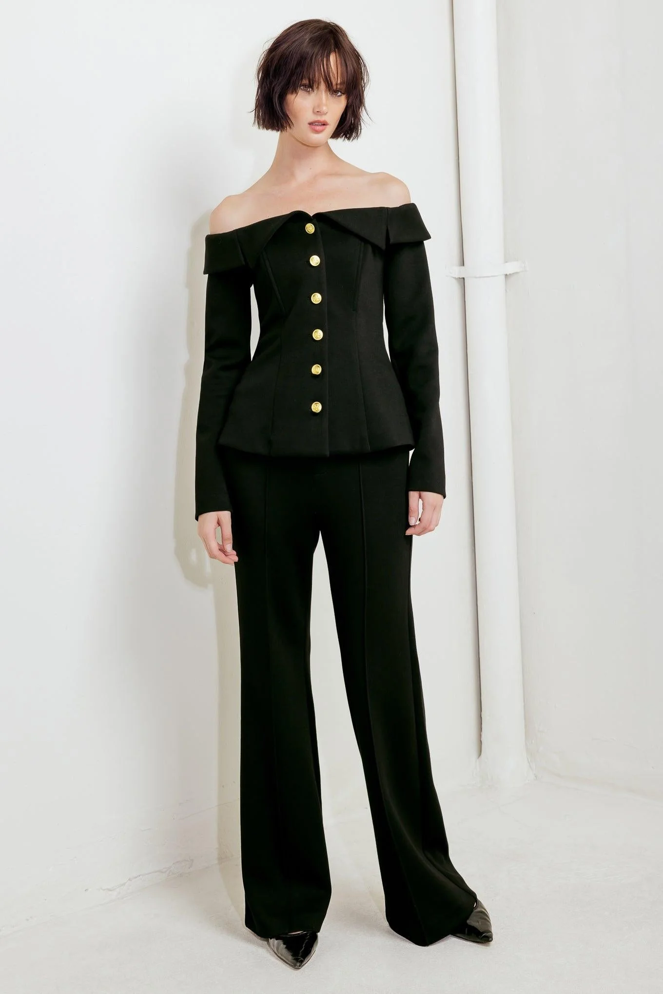 Modern Flow Black Woven Top - Image 5