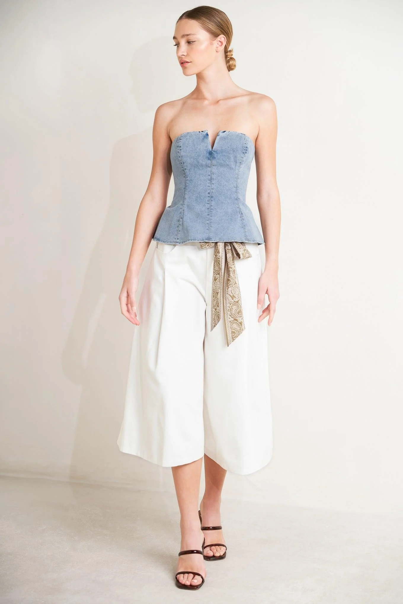 Modern Mermaid Corset Denim Top - Image 3