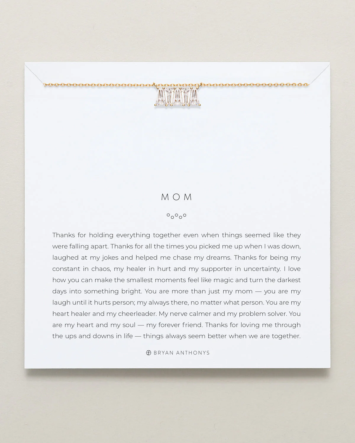 Mom Baguette Dainty Necklace