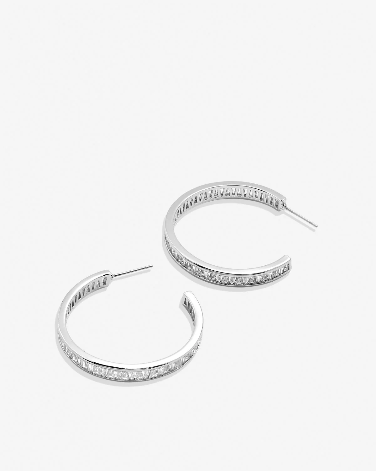 Mom Baguette Maxi Hoop Earrings - Image 11