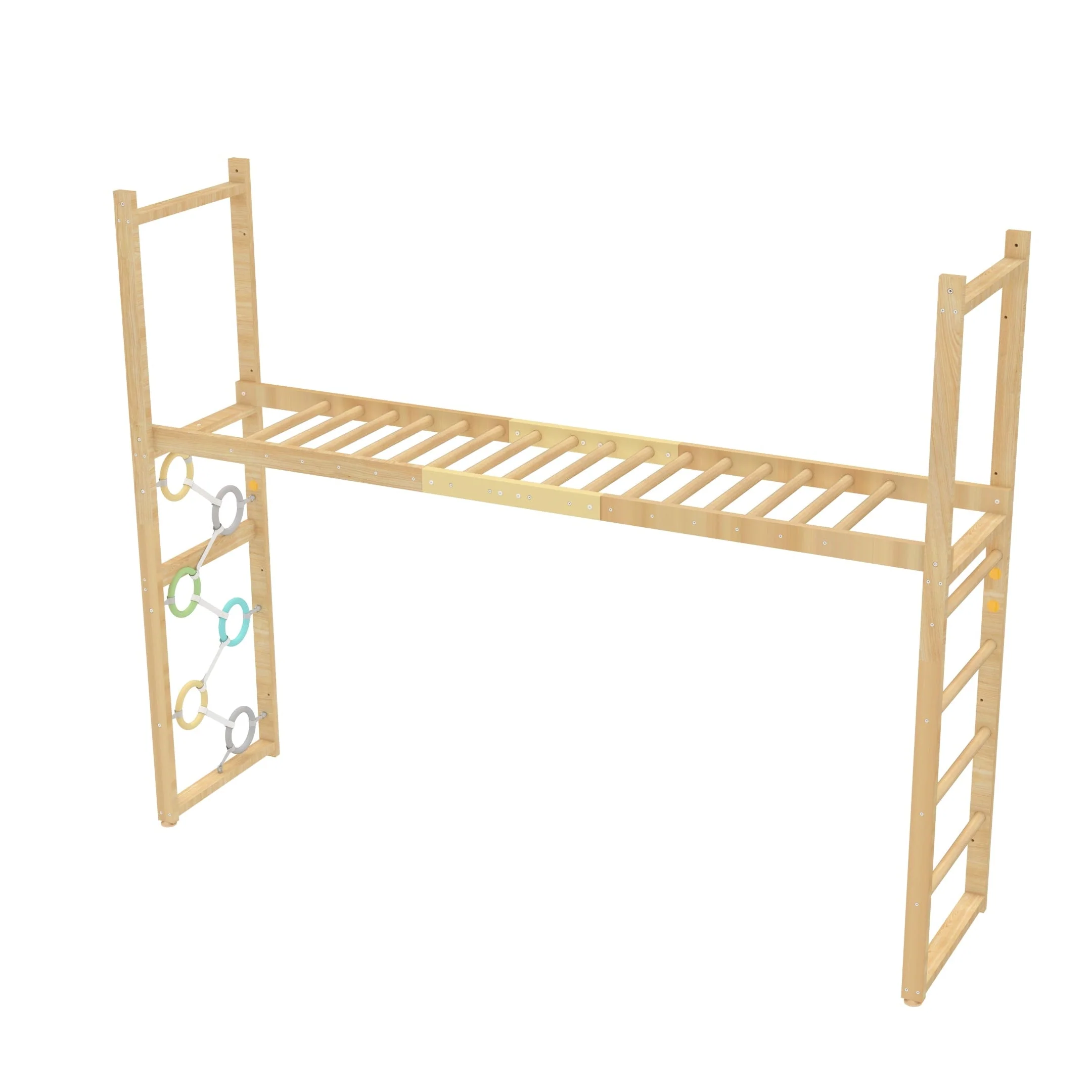 Monkey Bar Attachment – For 95 Inch MODULAR Walnut Swedish Ladder - Image 5