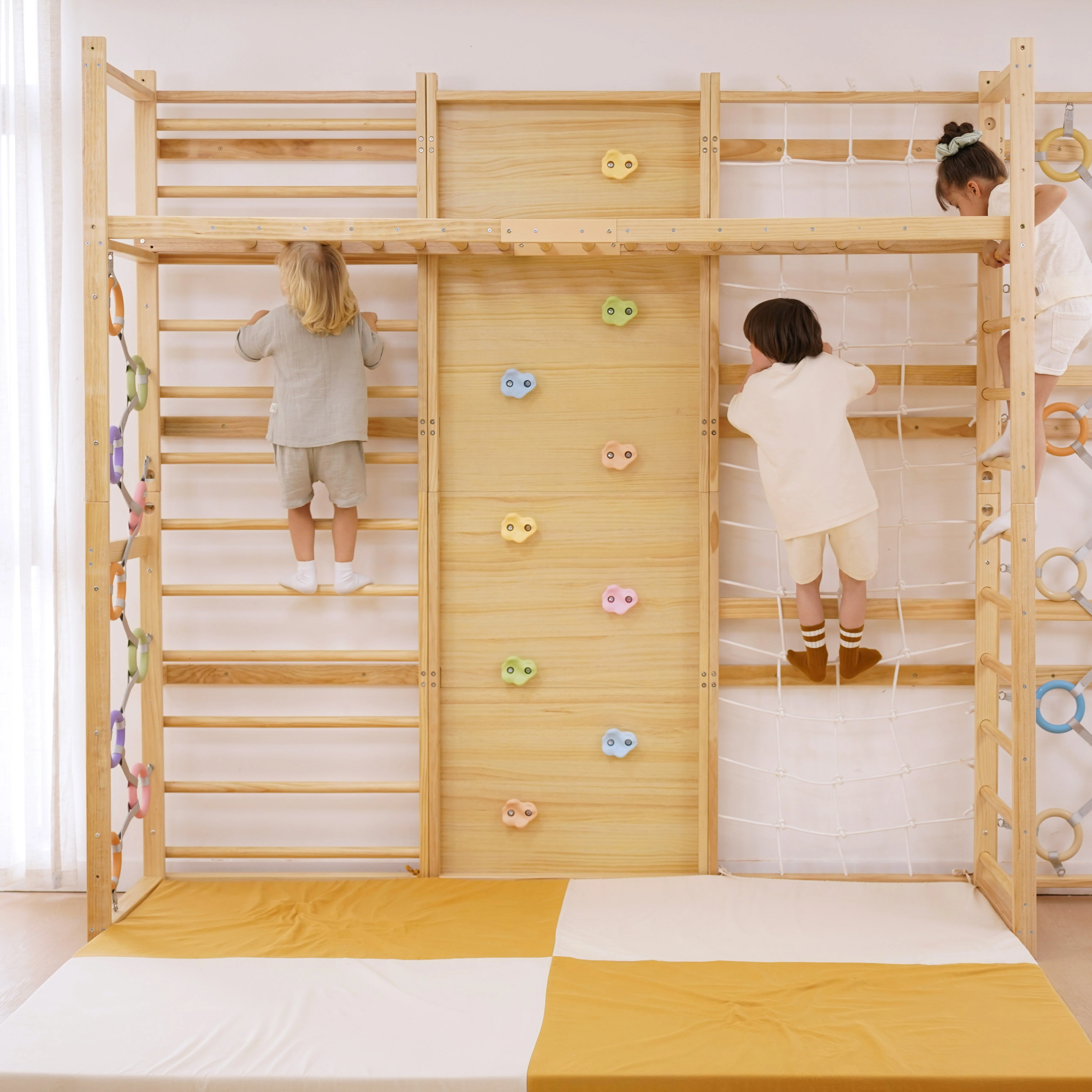 Monkey Bar Attachment – For 95 Inch MODULAR Walnut Swedish Ladder - Image 7