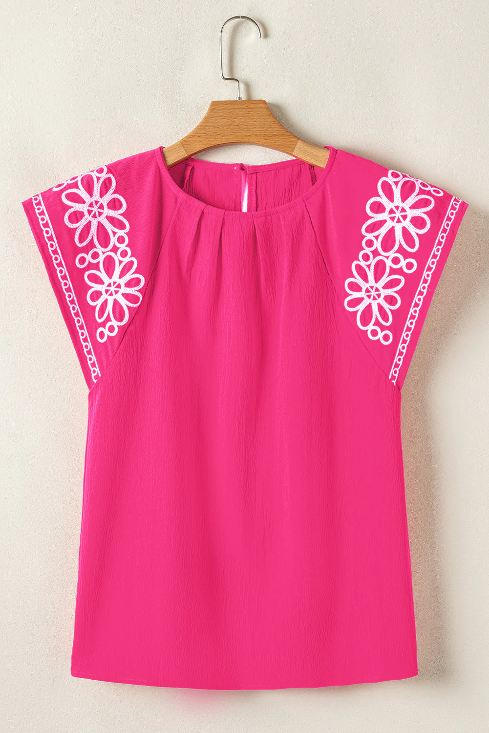 Threaded Pear Murphy Floral Embroidered Sleeve Blouse - Image 4