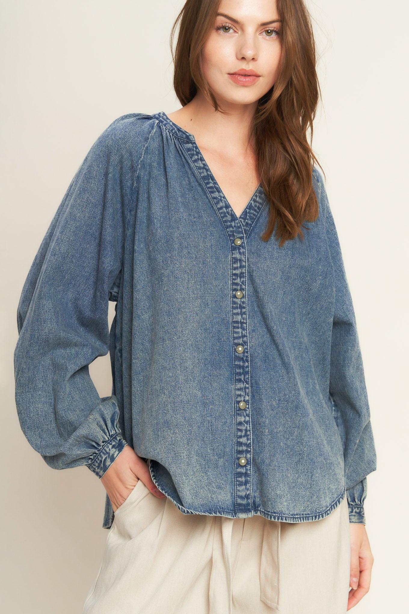 Musing About You Denim Top - Image 4