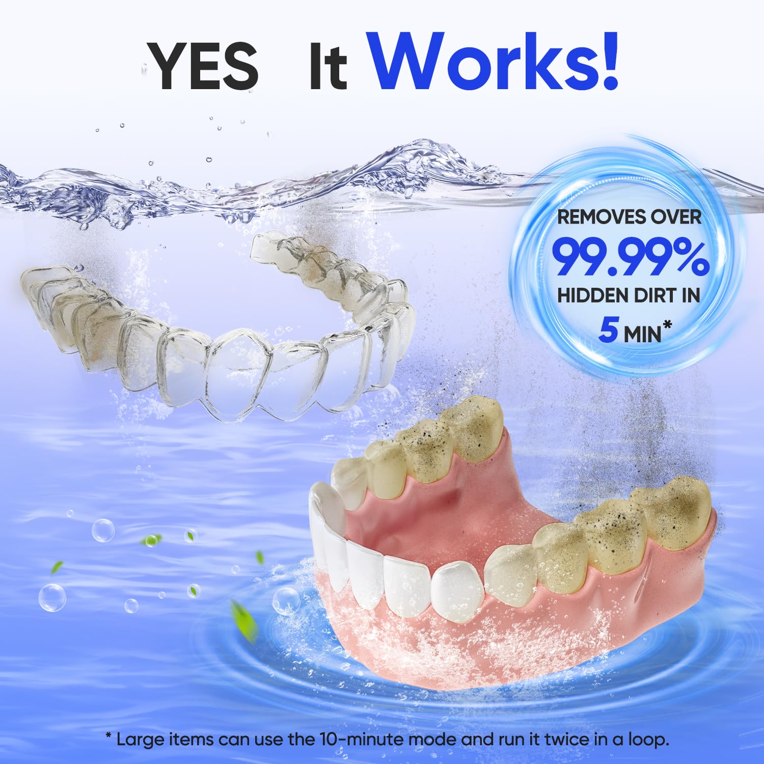 MySmile Dental Ultrasonic Retainer Cleaner Machine, White - Image 2