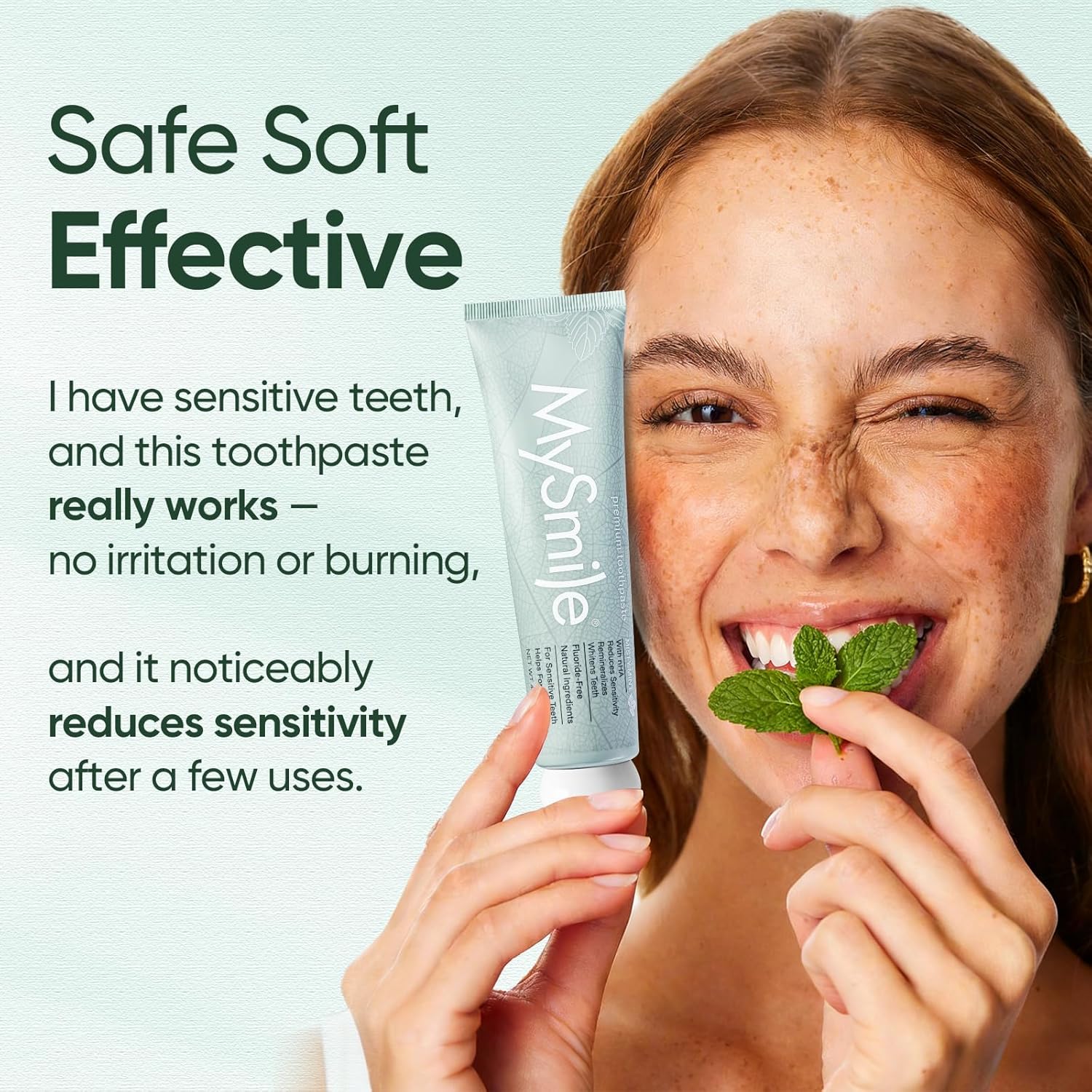 MySmile Fluoride Free Nano Hydroxyapatite Toothpaste for Sensitive Teeth, Strengthens Enamel - Image 2