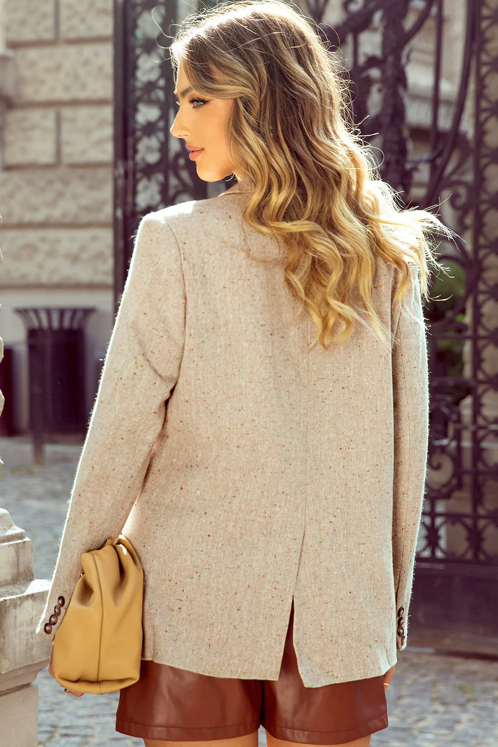 Threaded Pear Nataly Single Breasted Elegant Suit Jacket - Image 2