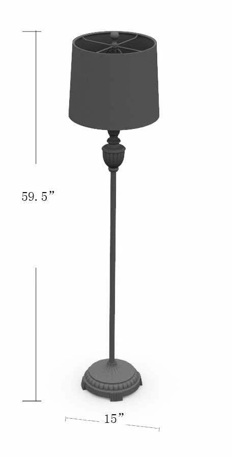 Nelspruit Gray Resin Floor Lamp - Clearance - Image 9