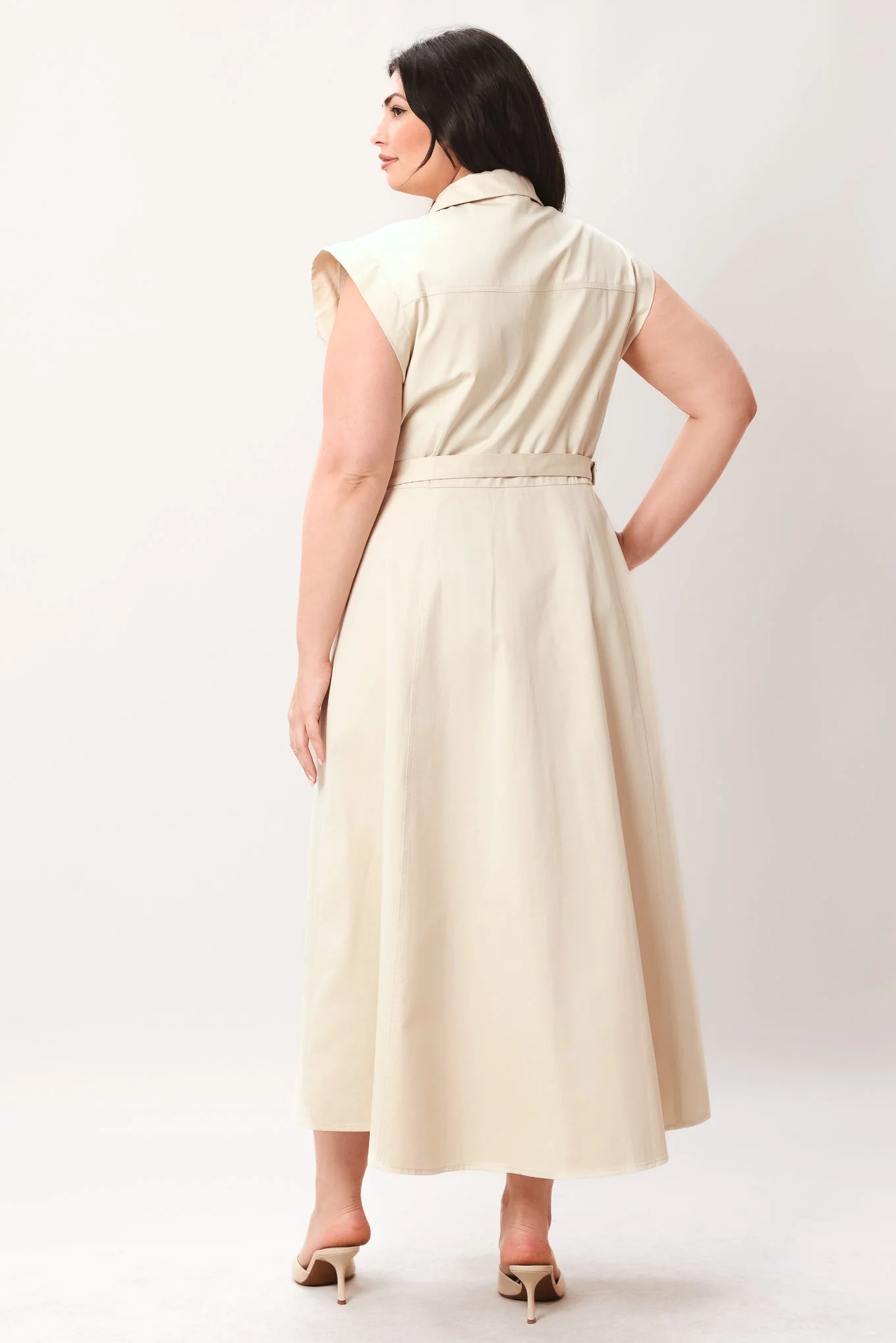 Neutral Command Woven Shirt Dress - Image 11