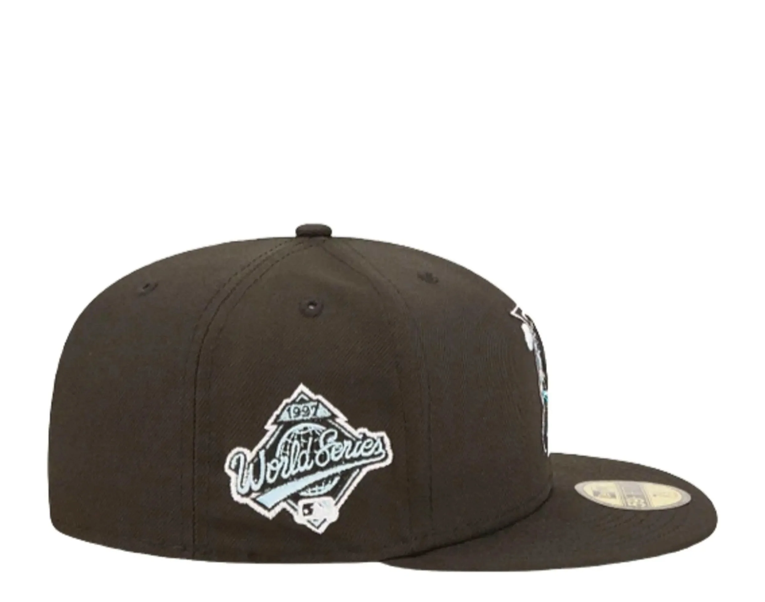 New Era 59Fifty MLB Florida Marlins Comic Cloud Fitted Hat Black - Image 4