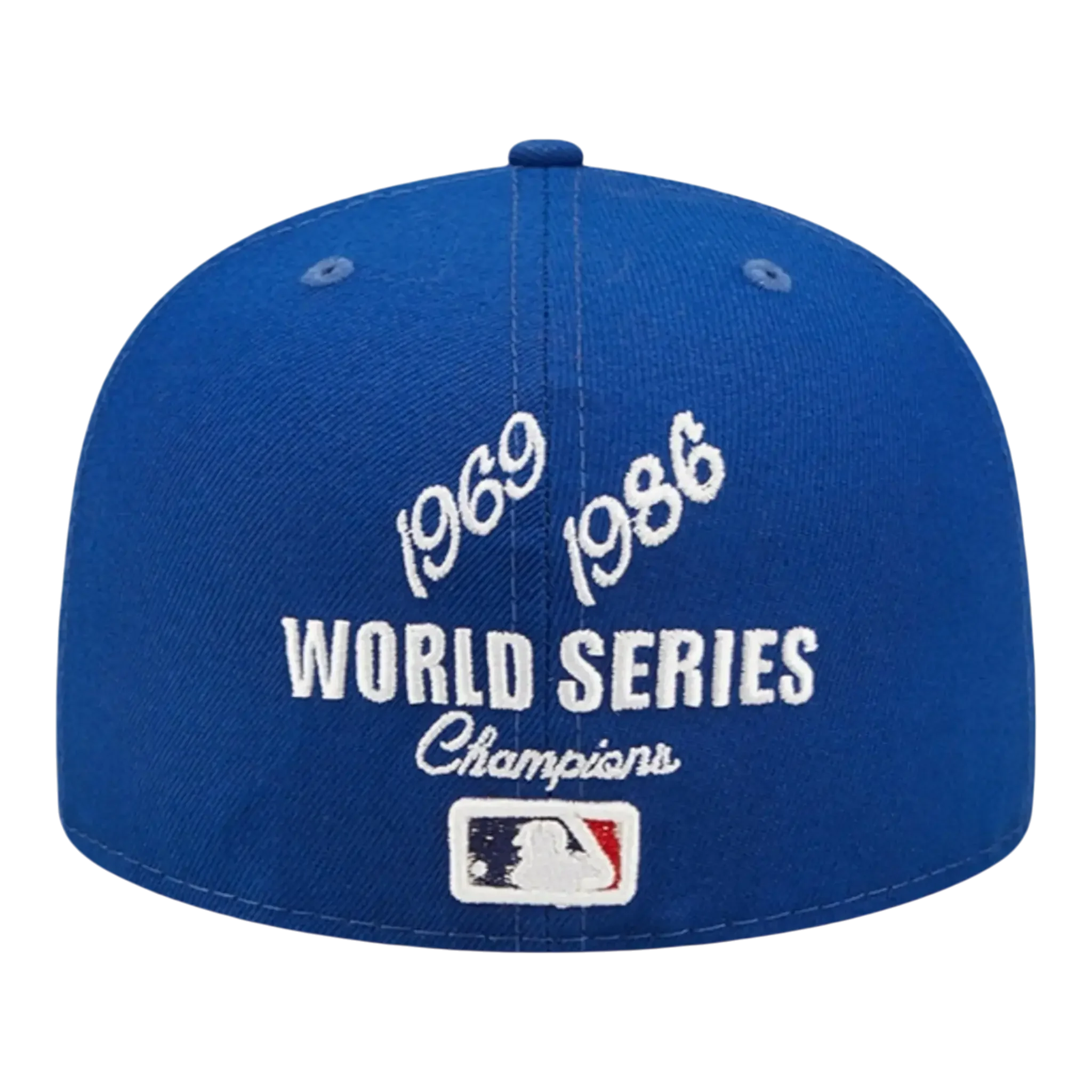 New Era Crown Champs WS 59Fifty New York Mets Men Fitted Hat Royal - Image 2