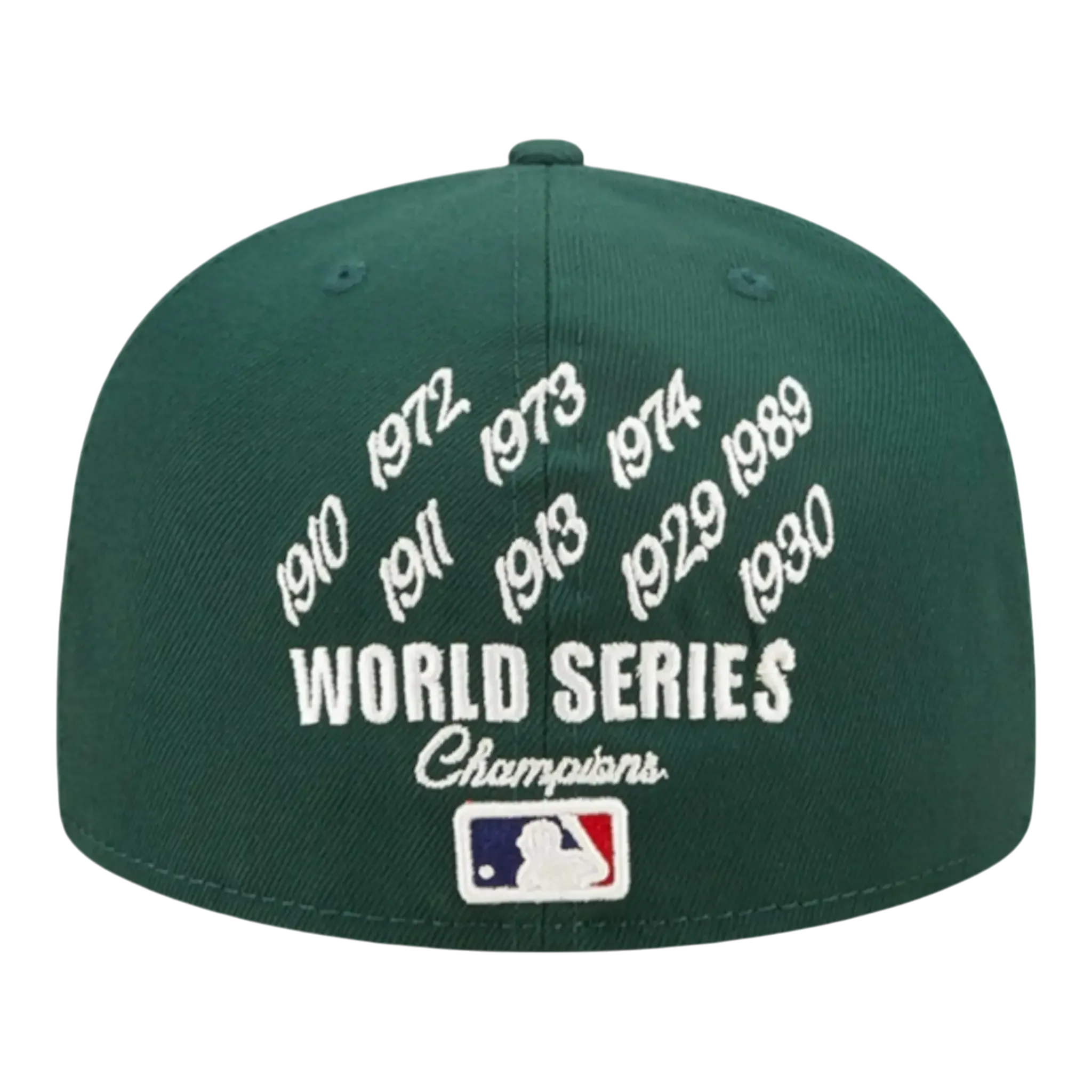 New Era Oakland Athletics Crown Champs WS Men Fitted Hat Green - Image 2