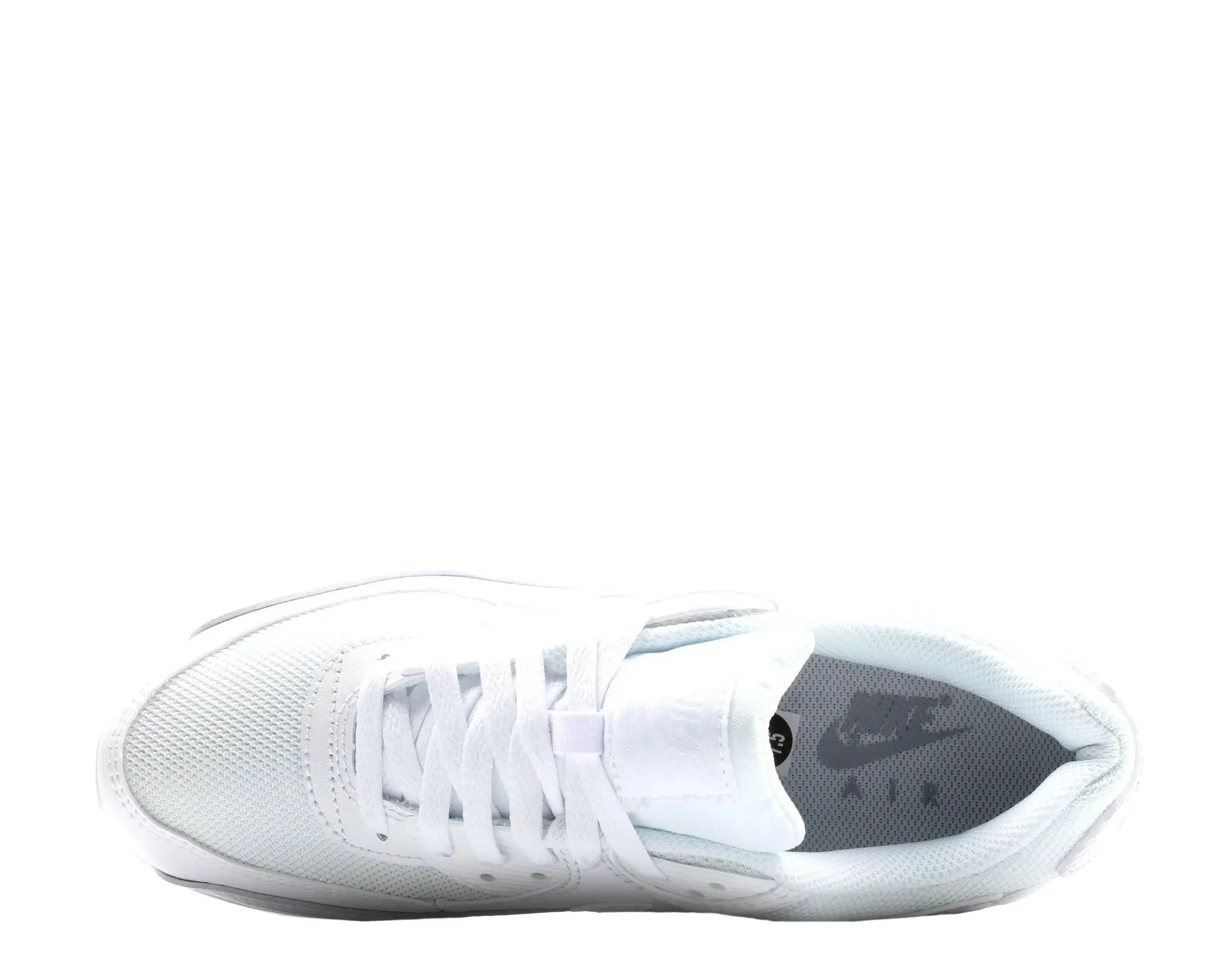 Nike Air Max 90 Men Running Sneakers White/White-White-Wolf Grey - Image 4
