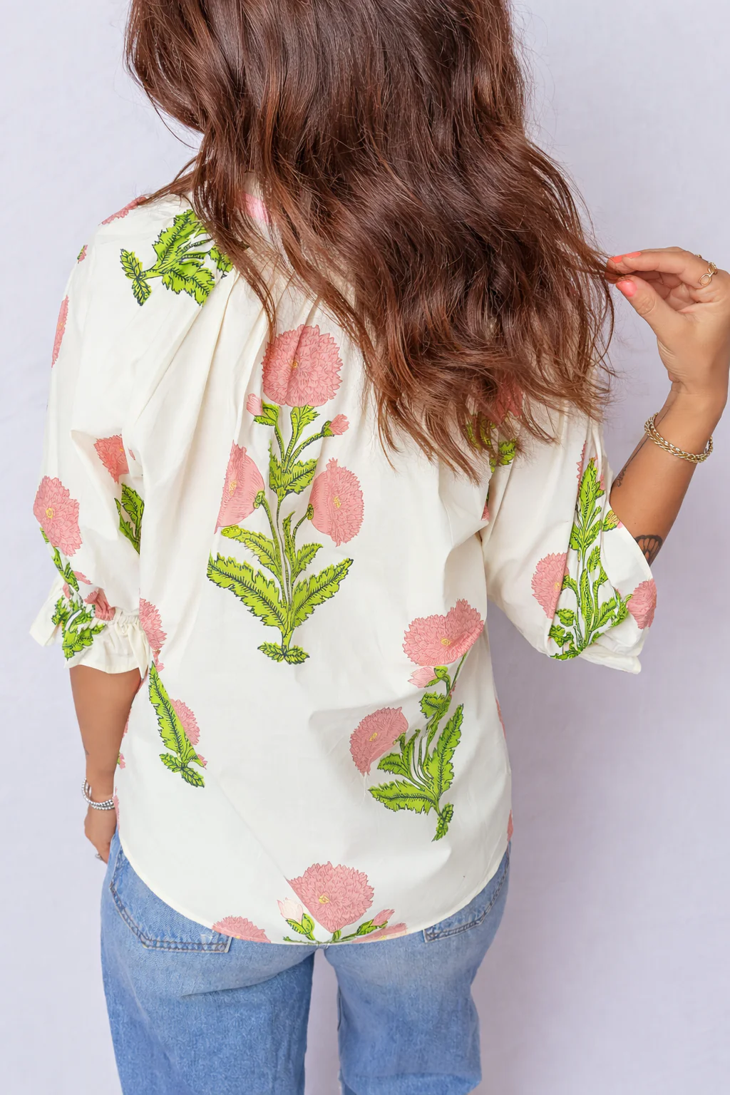 Threaded Pear Noelle 3 4 Sleeve Blouse - Image 2