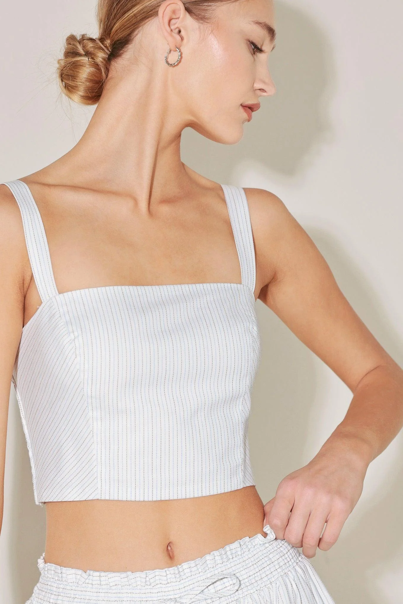 Ocean Breeze Woven Crop Top - Image 3