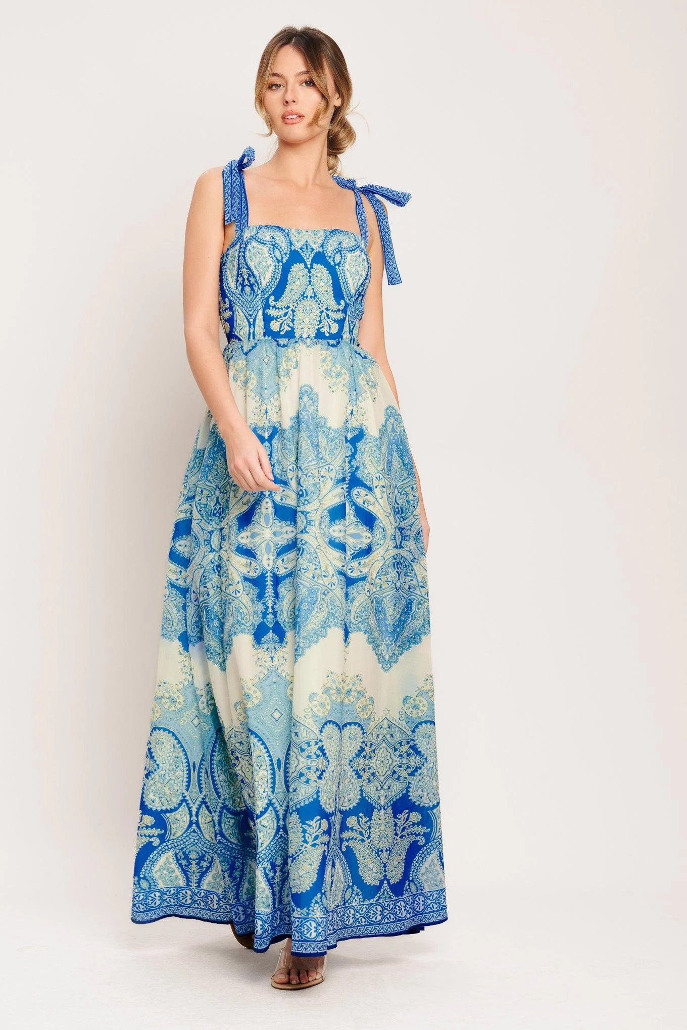 Ocean Tapestry Woven Maxi Dress - Image 4