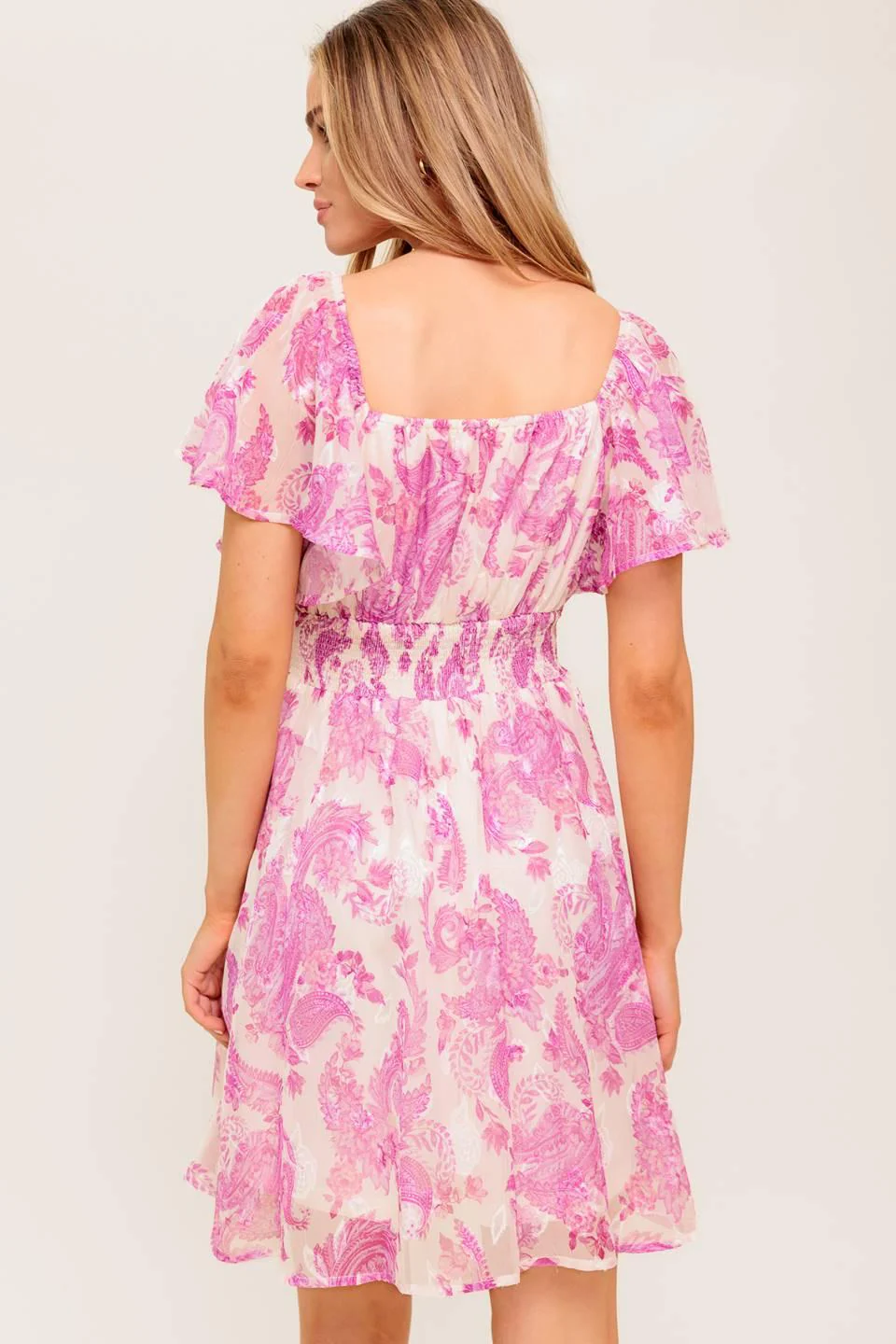 Ocean Whisper Sky Blue Woven Mini Dress - Image 6