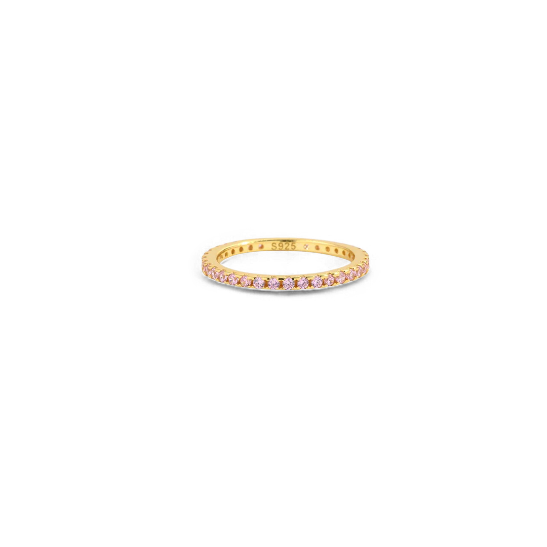 Mint & Lily October Birthstone Eternity Stacking Ring - Image 5
