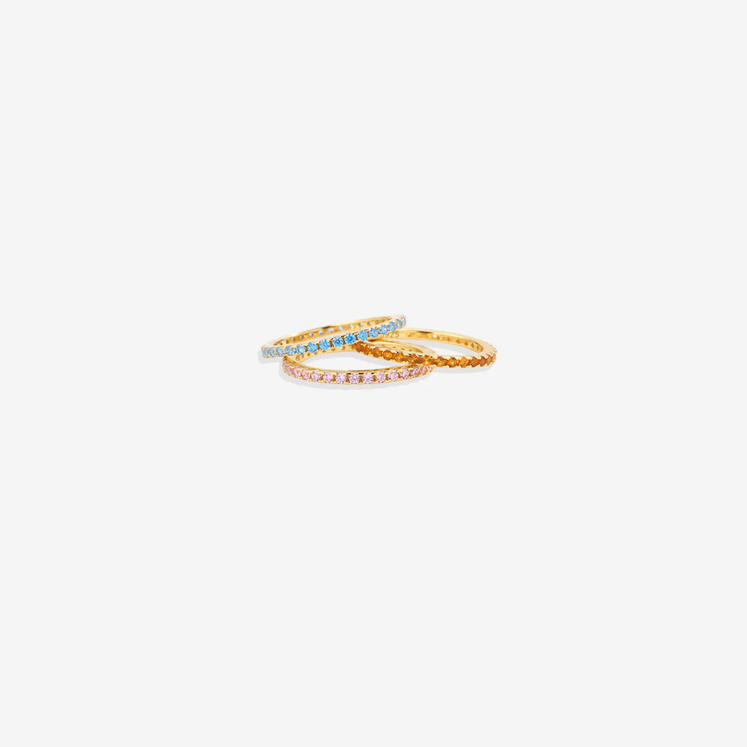 Mint & Lily October Birthstone Eternity Stacking Ring - Image 7