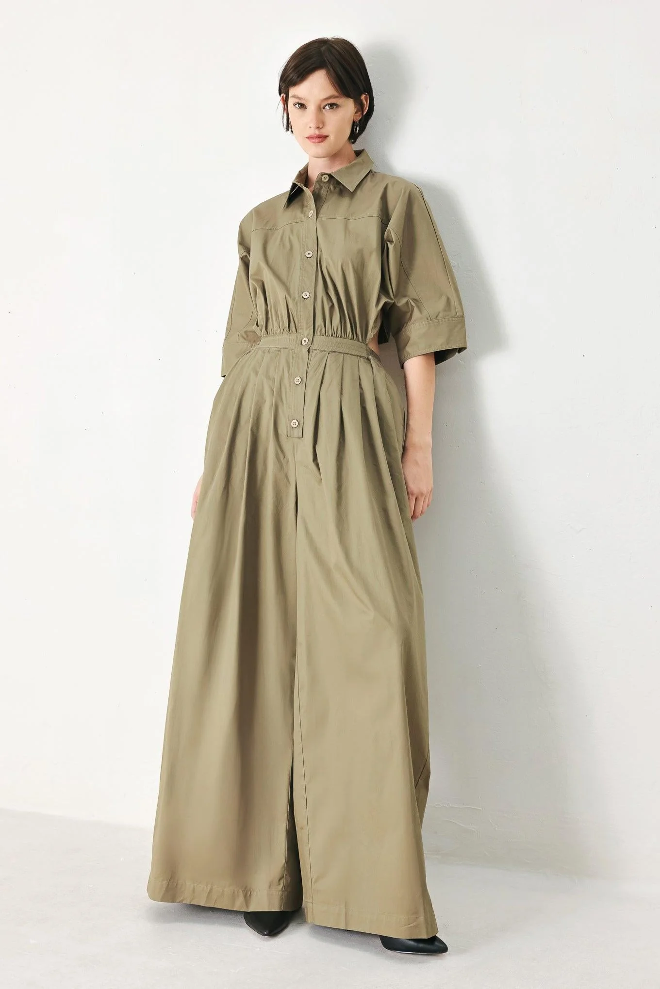 Olive Daydream Woven Jumpsuit - Image 6