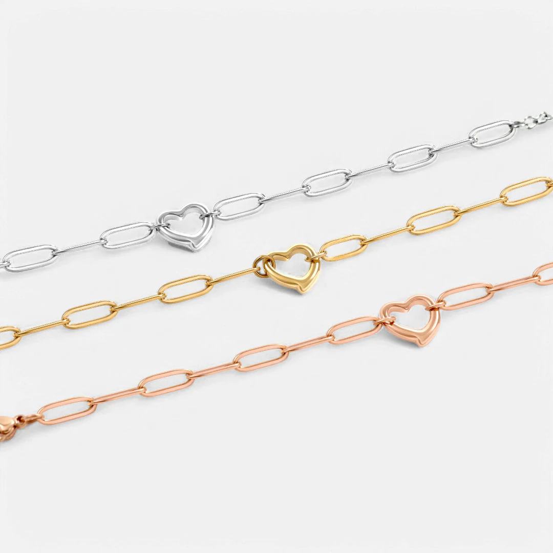 Mint & Lily Open Heart Paperclip Chain Bracelet - Image 27
