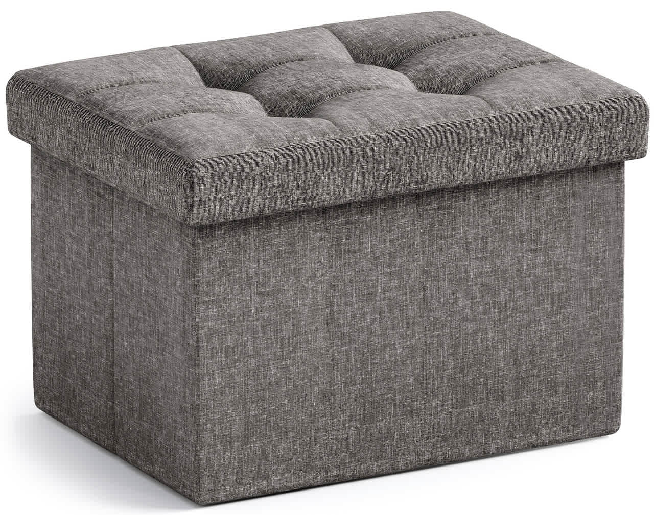 Ornavo Home Collapsible Small Rectangle Footrest Storage Ottoman - Image 21