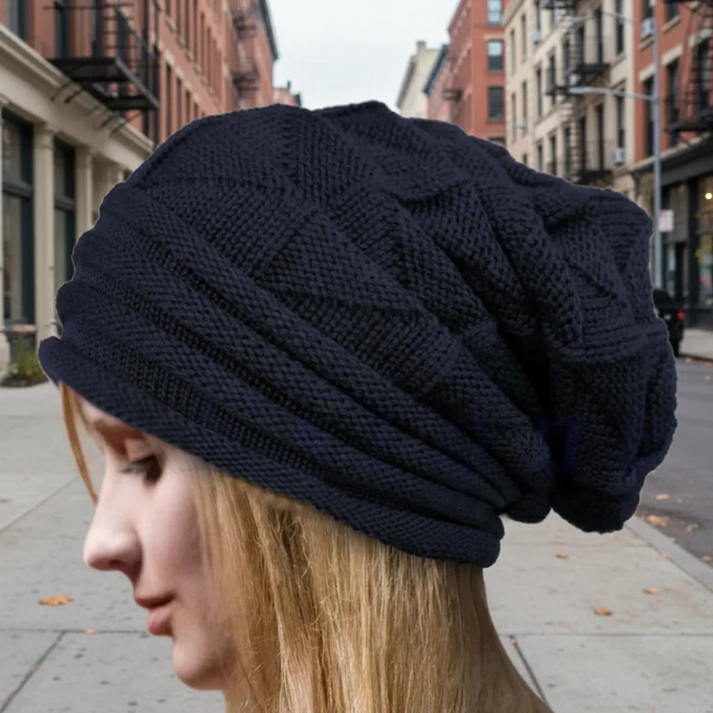 Oversized Slouchy Knitted Beanie - Image 8