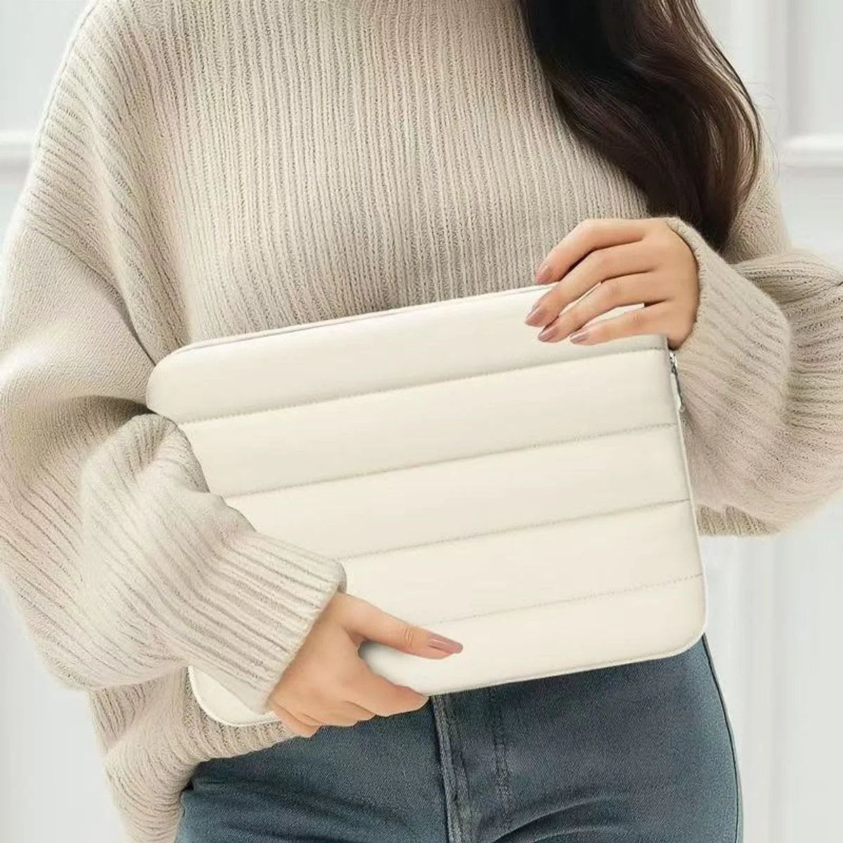 Padded Puffy Laptop Sleeve Protective Notebook Case - Image 7