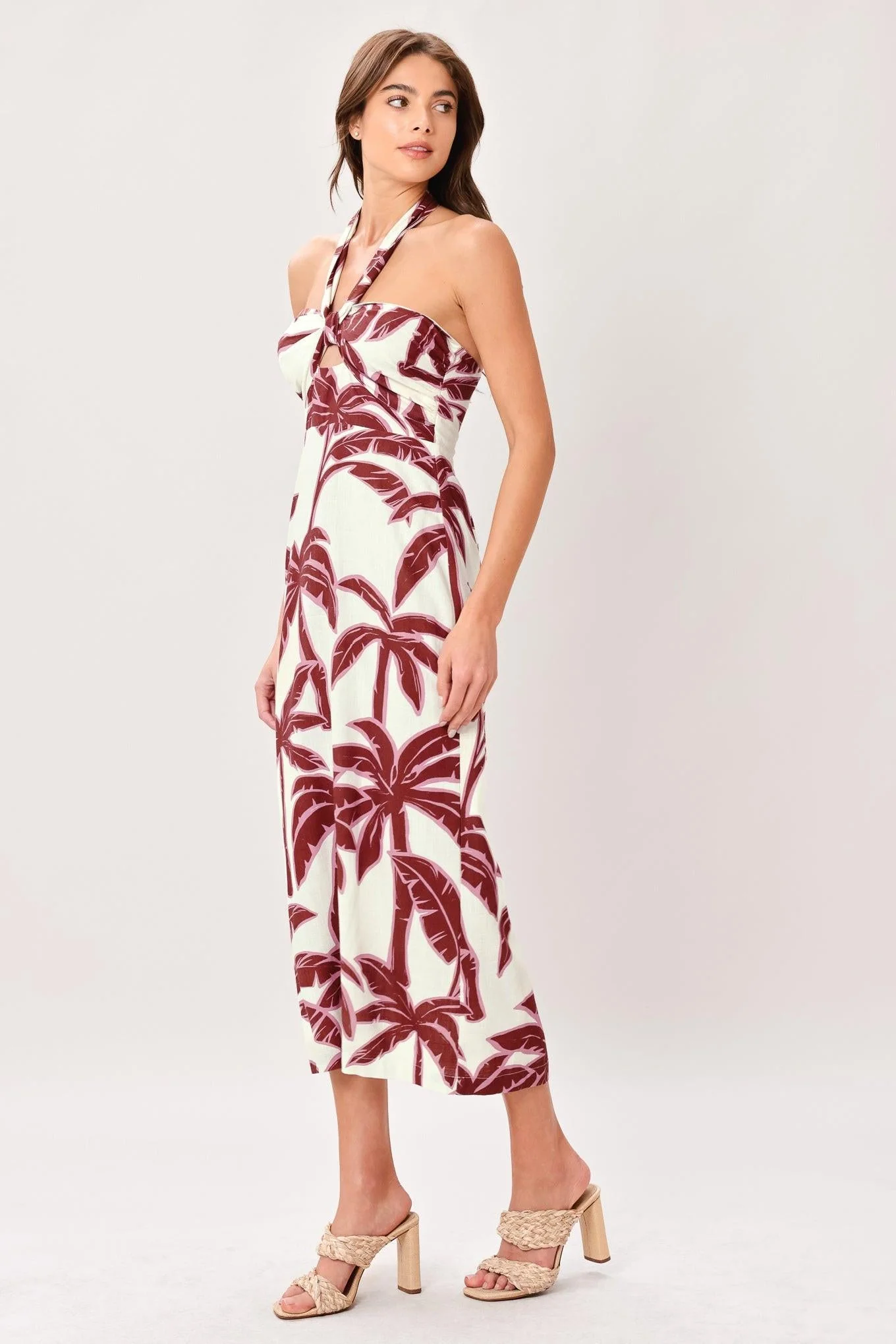 Palm Siren Woven Midi Dress - Image 5