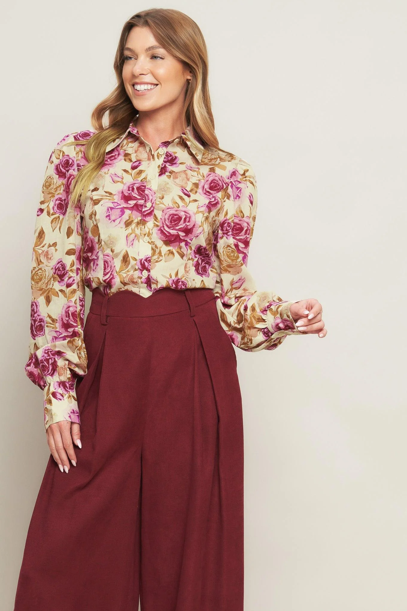 Parisian Rose Dream Woven Top - Image 4
