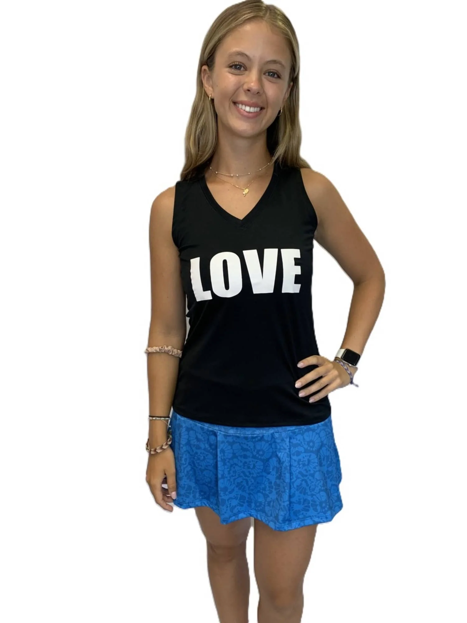 Patterned Pleated Skort with pockets - Image 9