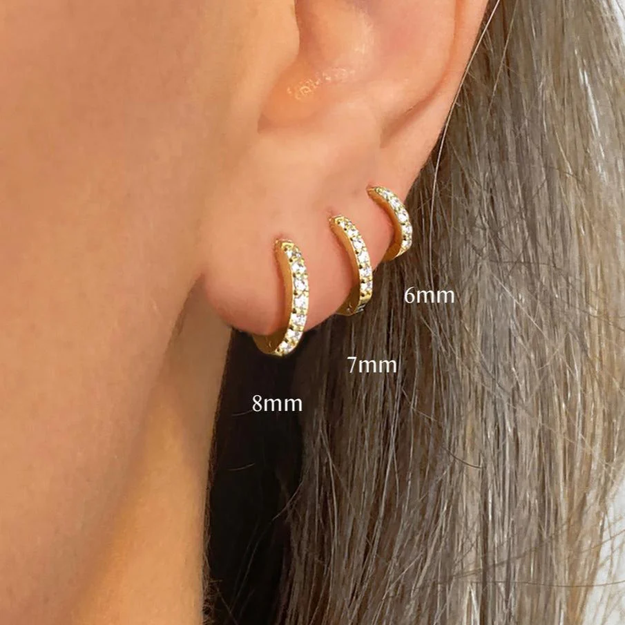 Mint & Lily Pave Huggie Hoop Earrings - Image 12