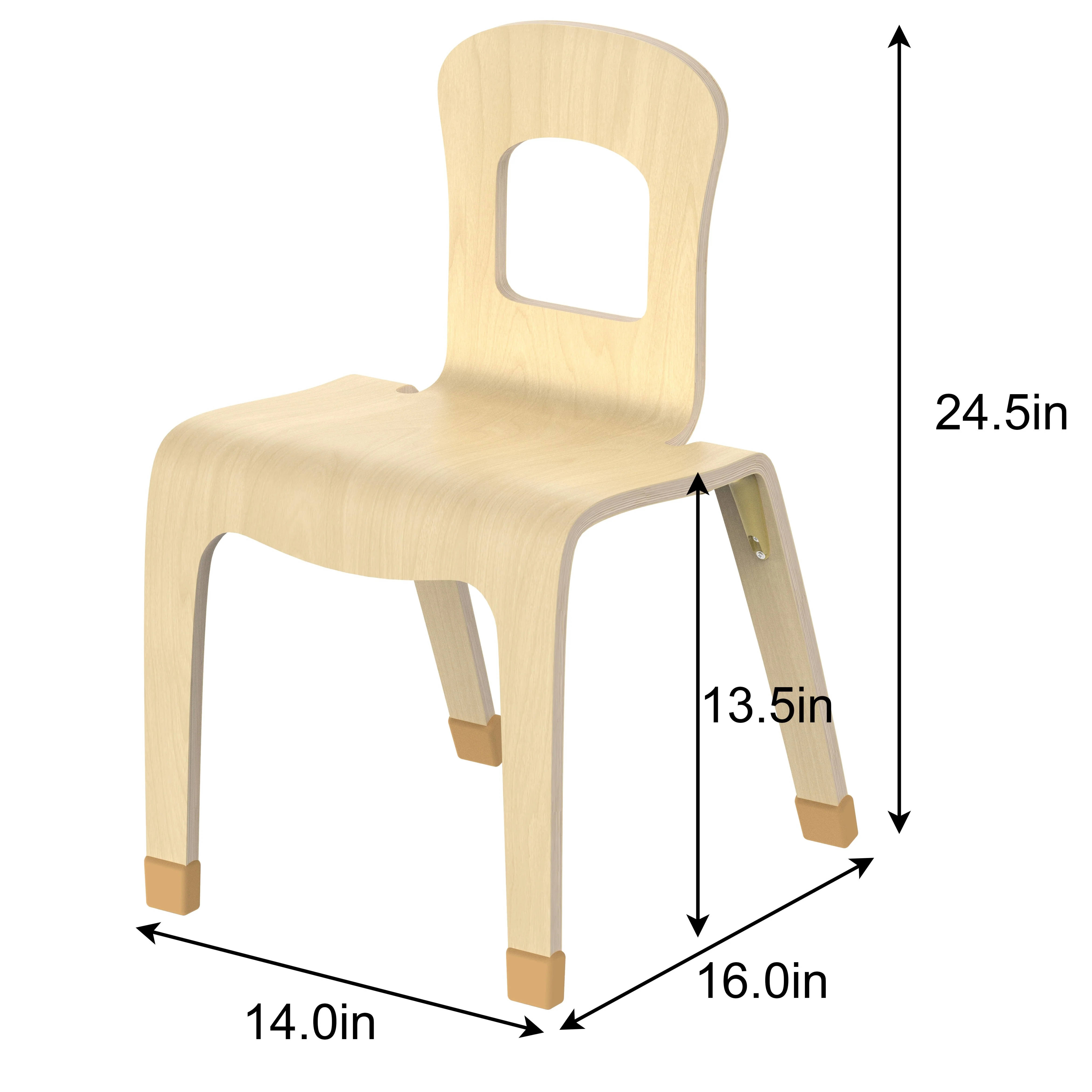 Pear Classroom Chair (2-Pack) – 14" Seat Height - Image 4