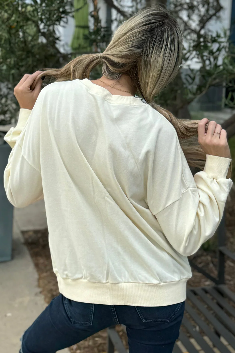 Threaded Pear Penelope Striped Pullover Sweatshirt - Image 2