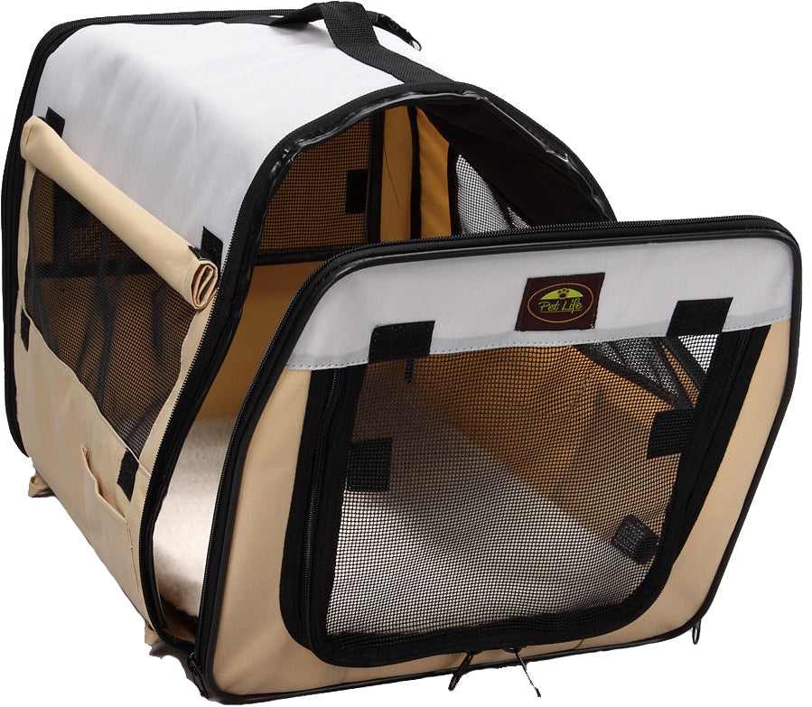 Pet Life Folding Zippered Lightweight Easy Folding Pet Crate - Image 5