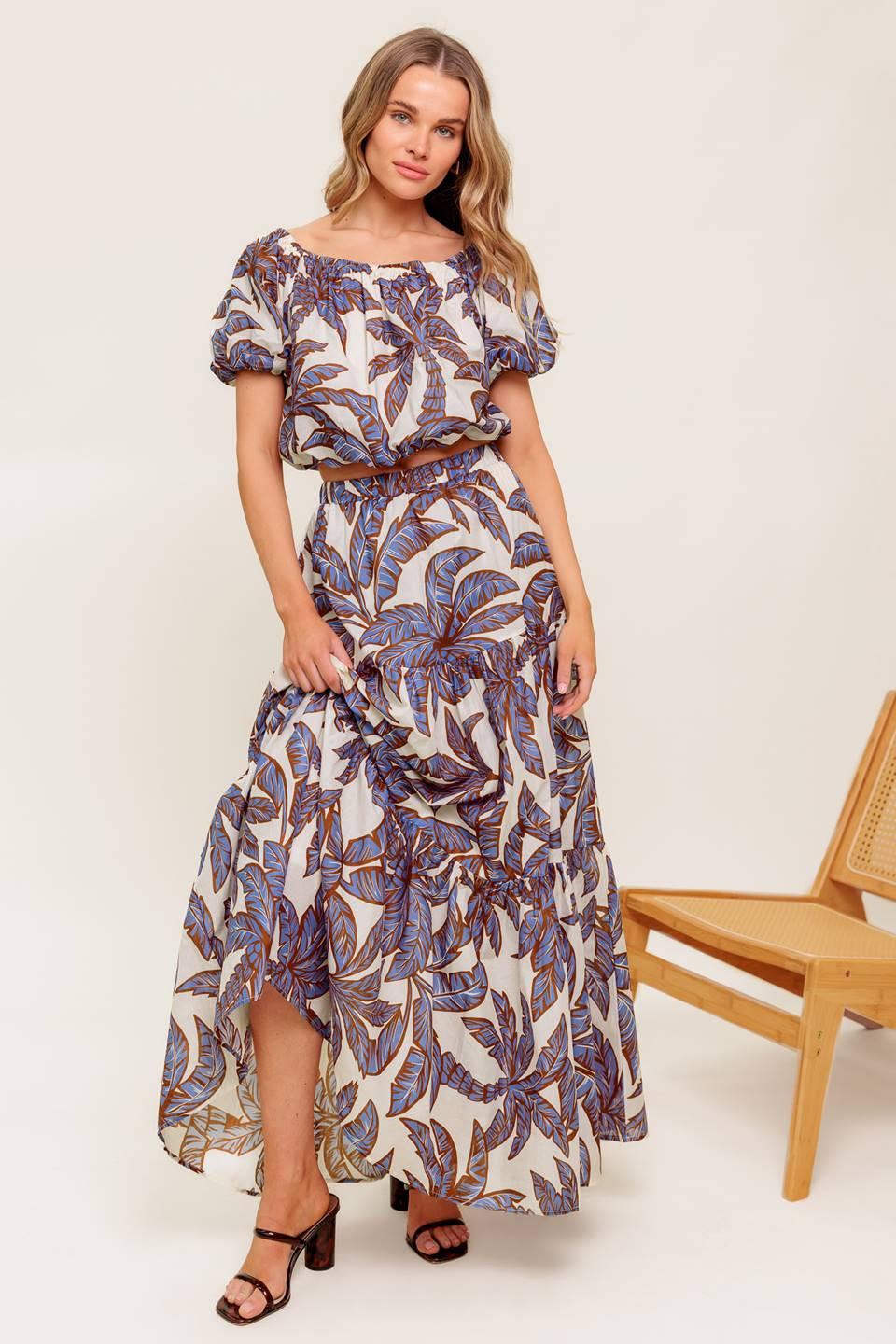 Petal Waltz Woven Maxi Skirt - Image 2