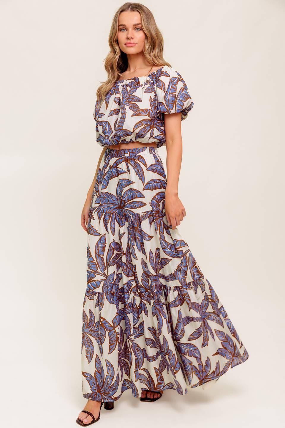 Petal Waltz Woven Maxi Skirt - Image 3