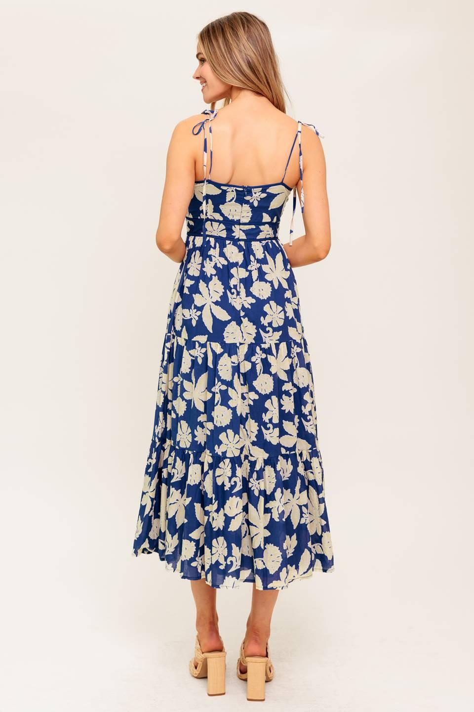 Petals in the Wind Woven Midi Dress - Image 6