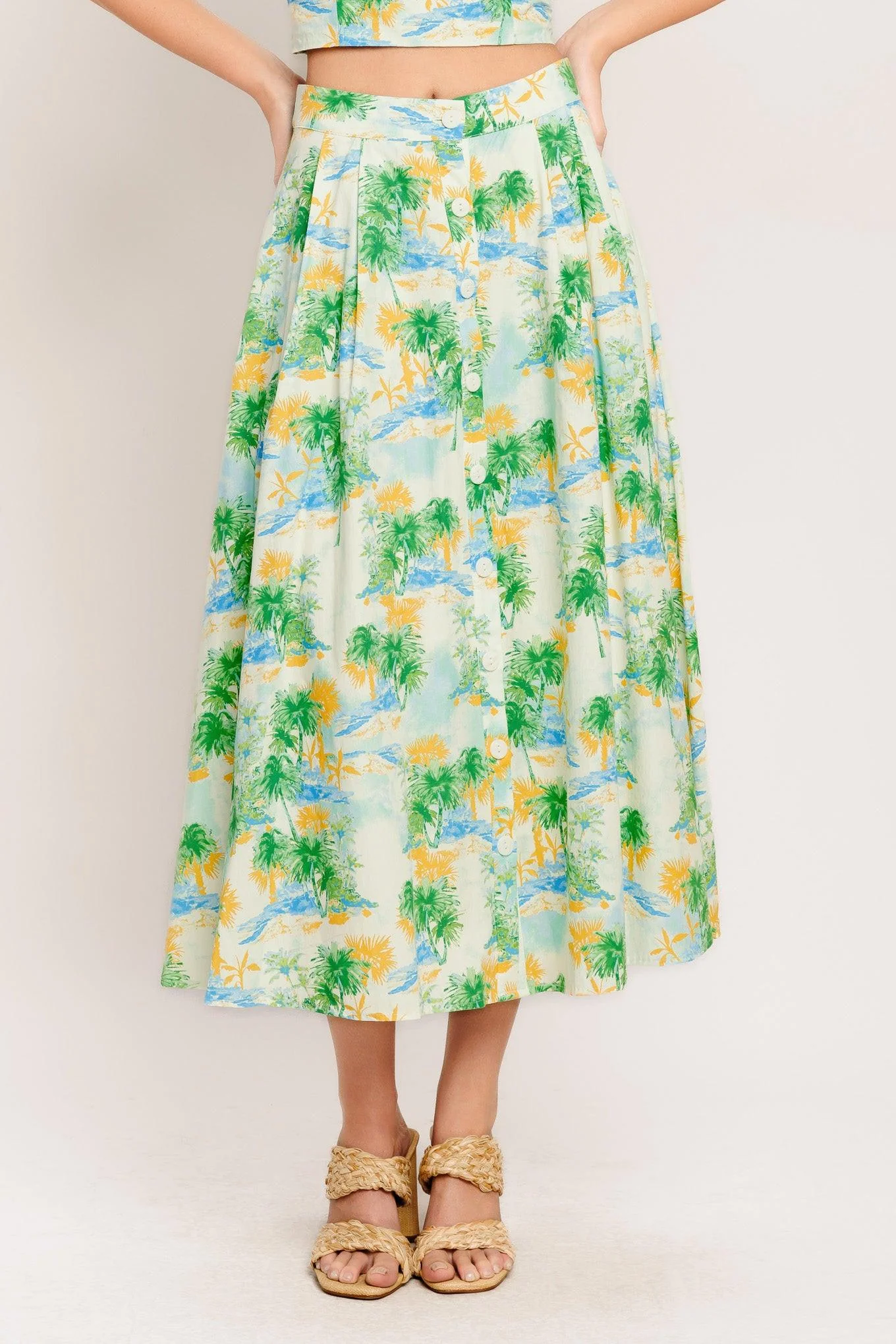 Picture Perfect Woven Top and Skirt Set - Image 8