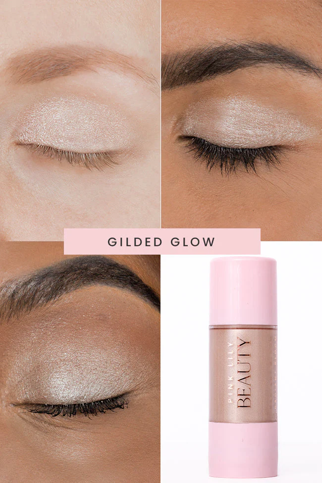 Pink Lily Beauty Radiant Bloom Eyeshadow Drops - Gilded Glow - Image 3